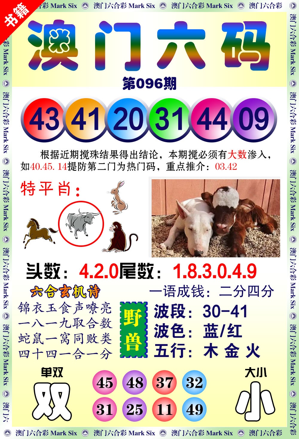 096期澳门望子成龙[图]